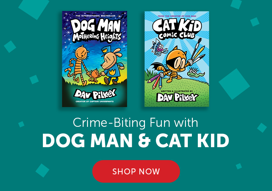Crime-Biting Fun with Dog Man and Cat Kid. Shop Now